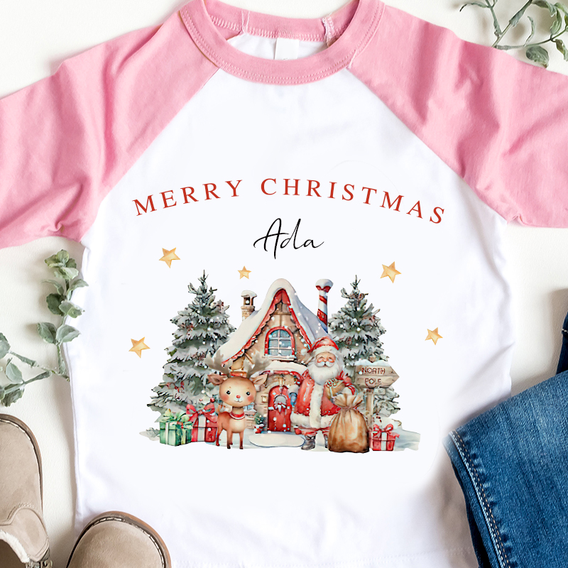 Personalized Kids Christmas Shirt| Cloth12417
