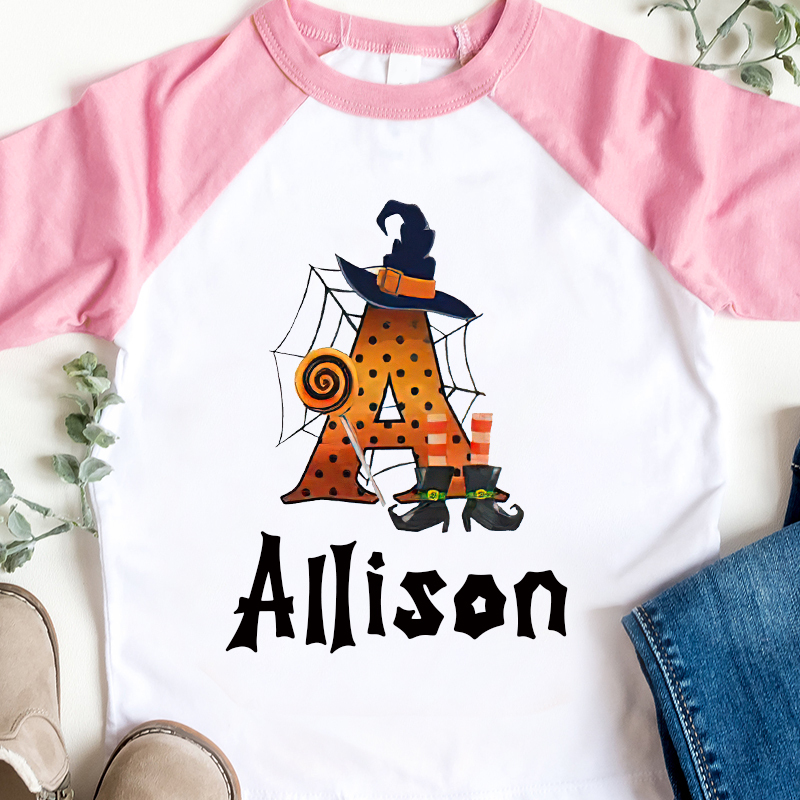 Personalized Kids Halloween Long Sleeves Shirt| Cloth12456