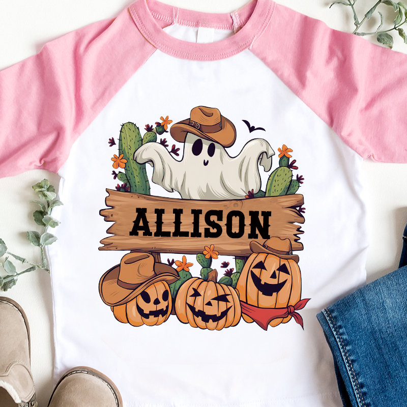 Personalized Kids Halloween Long Sleeves Shirt| Cloth12457
