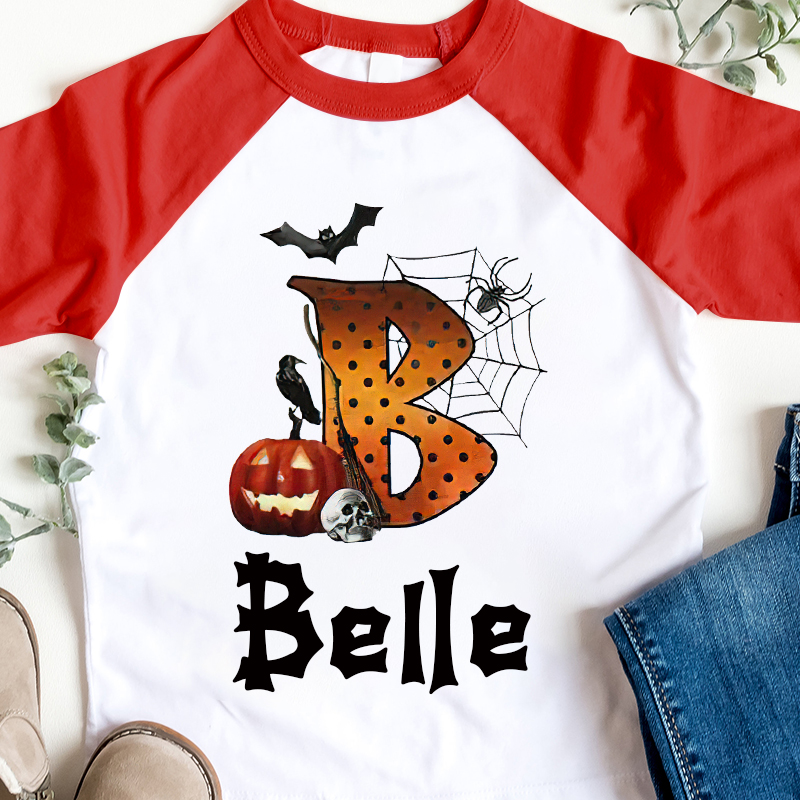 Personalized Kids Halloween Long Sleeves Shirt| Cloth12456