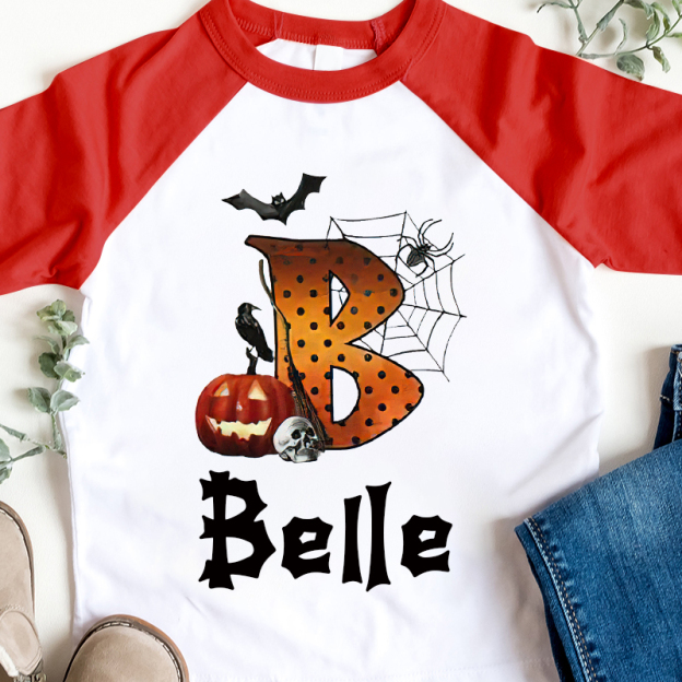 Personalized Kids Halloween Long Sleeves Shirt| Cloth12456