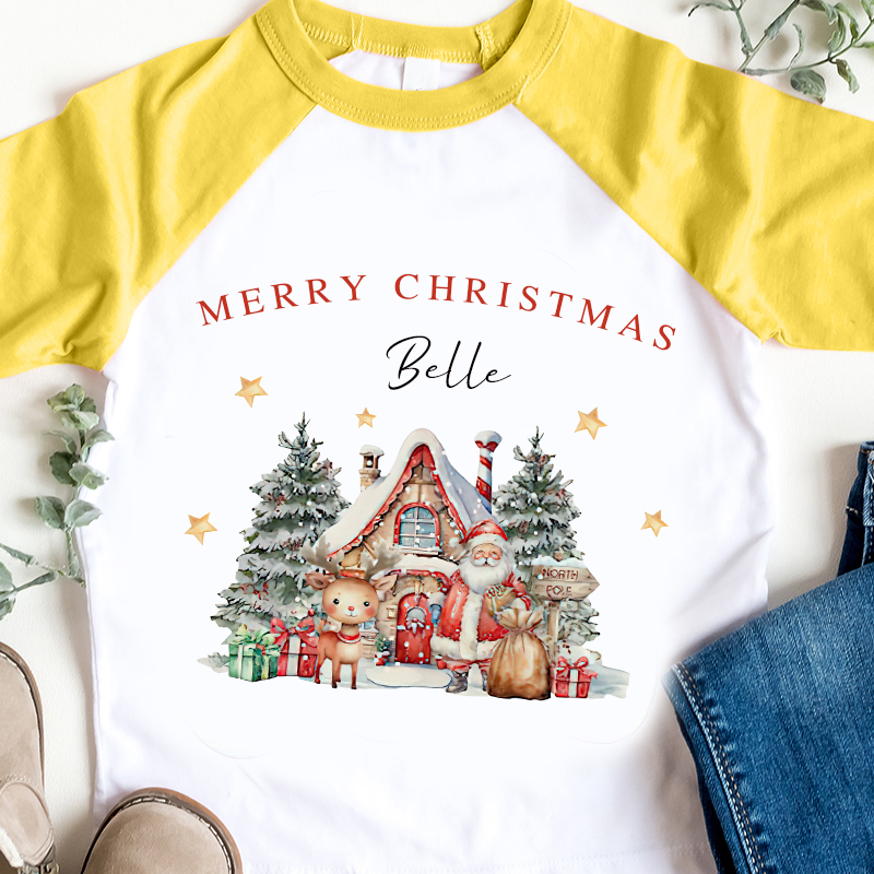 Personalized Kids Christmas Shirt| Cloth12417