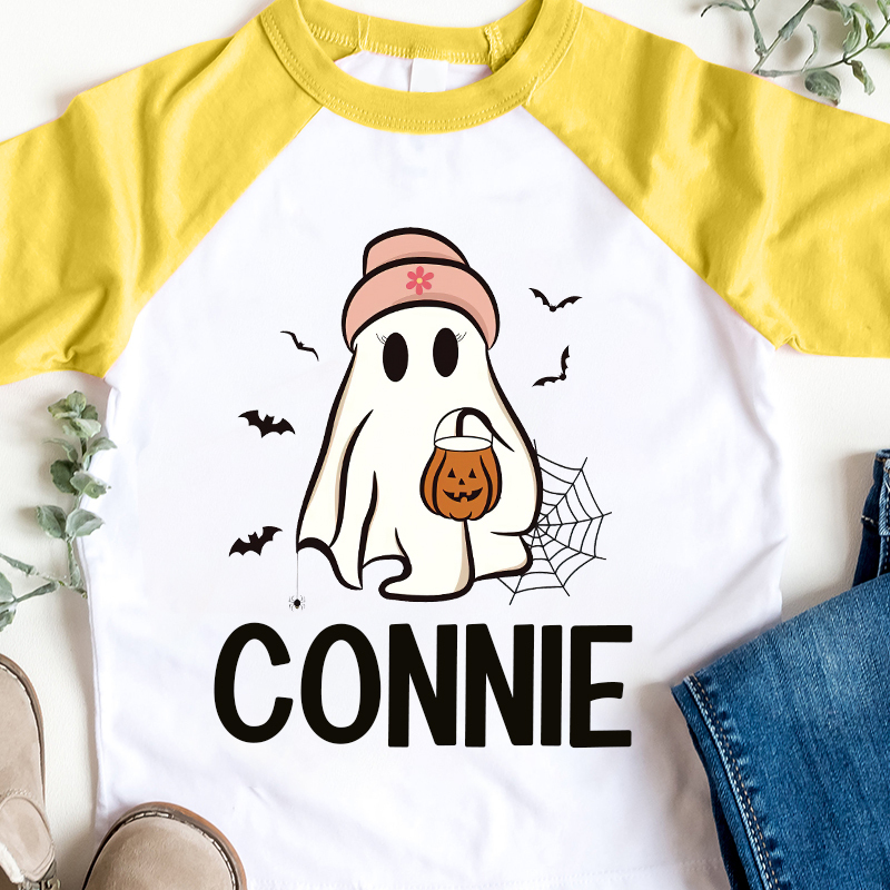Personalized Kids Halloween Ghost Long Sleeves Shirt| Cloth12455