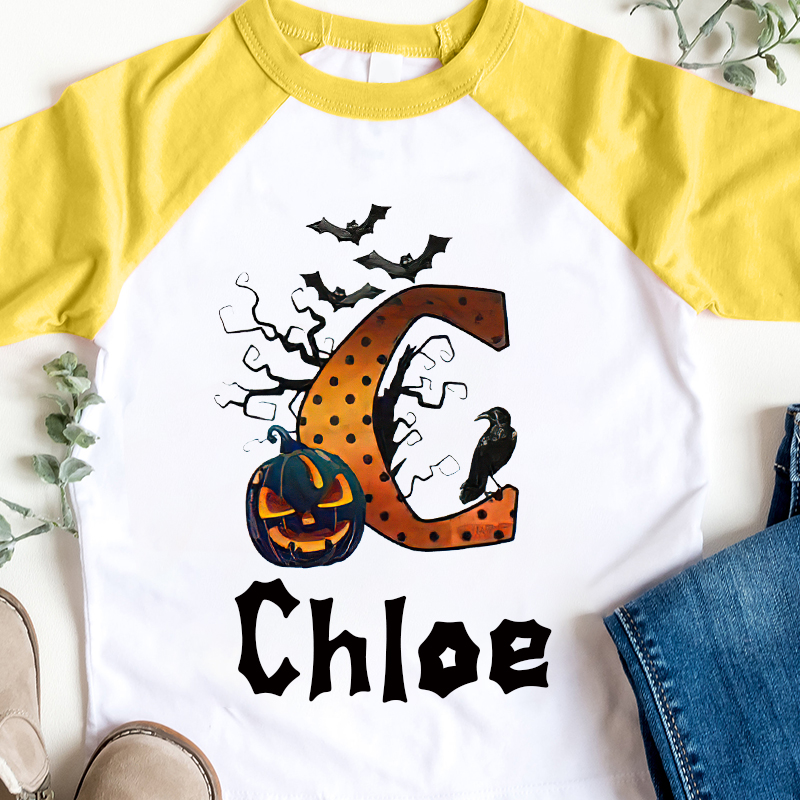 Personalized Kids Halloween Long Sleeves Shirt| Cloth12456