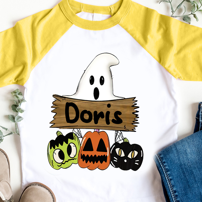 Personalized Boys Halloween Name Long Sleeves Shirt| Cloth12409