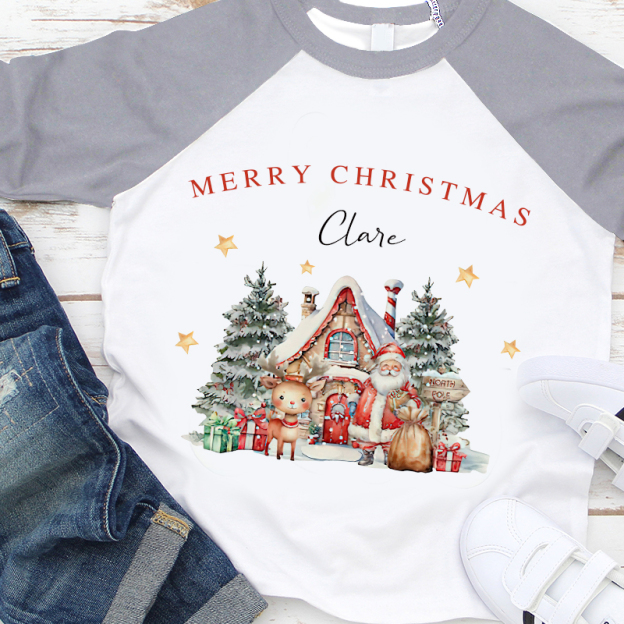 Personalized Kids Christmas Shirt| Cloth12417