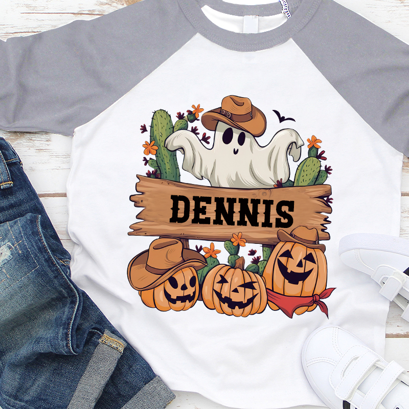 Personalized Kids Halloween Long Sleeves Shirt| Cloth12457
