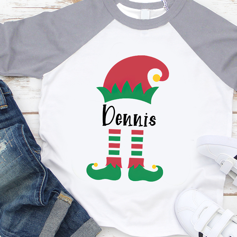 Personalized Kids Name Christmas Long Sleeves Shirt| Cloth12413