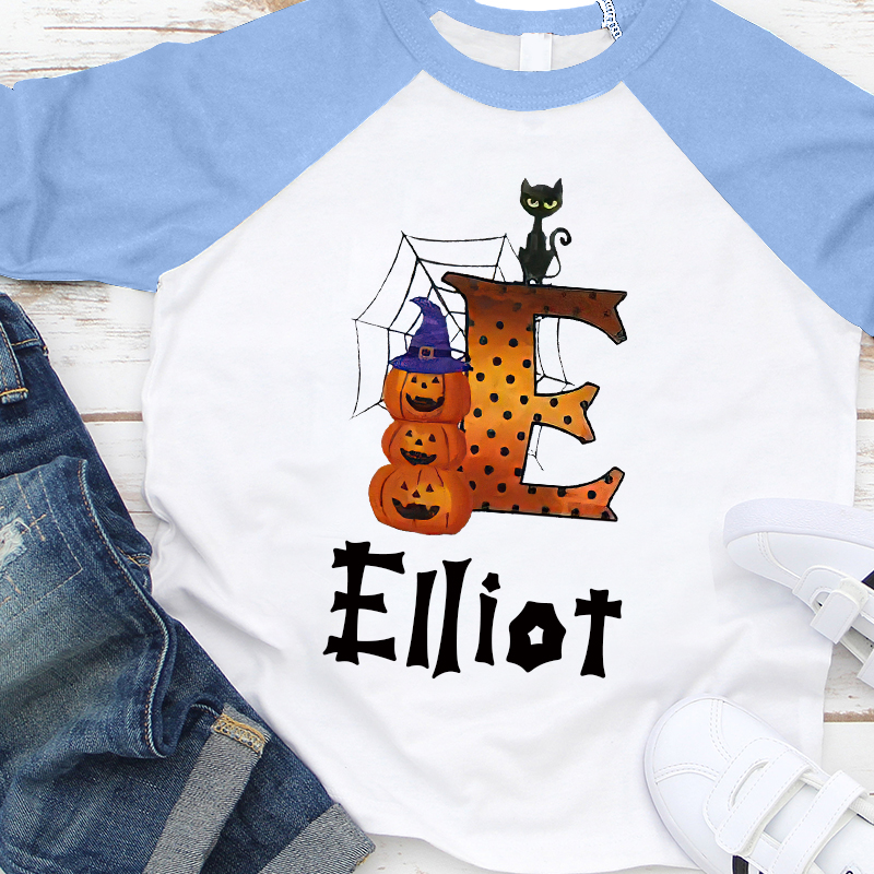 Personalized Kids Halloween Long Sleeves Shirt| Cloth12456