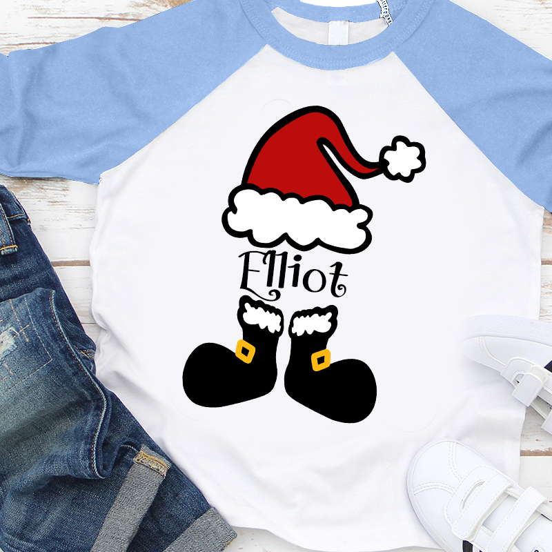 Personalized Kids Santa Hat Christmas Shirt| Cloth12412