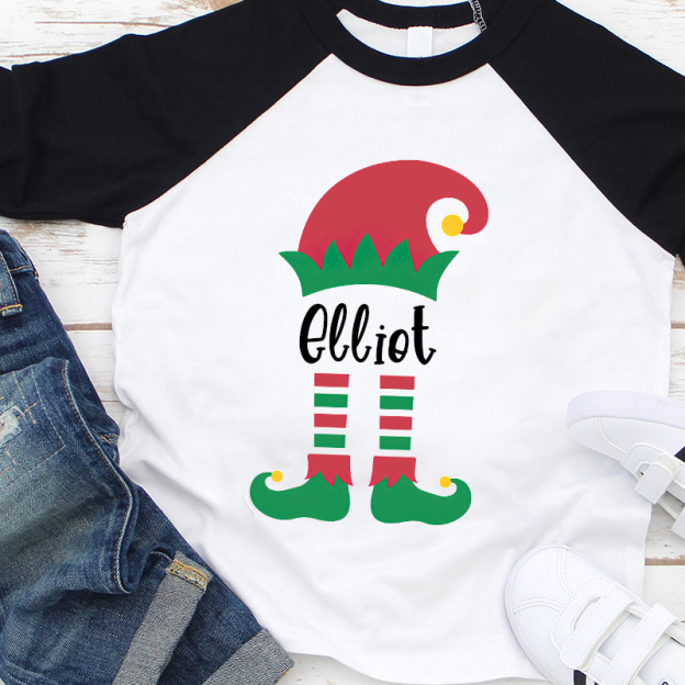Personalized Kids Name Christmas Long Sleeves Shirt| Cloth12413