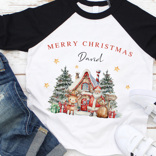 Personalized Kids Christmas Shirt| Cloth12417