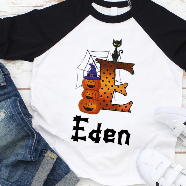 Personalized Kids Halloween Long Sleeves Shirt| Cloth12456