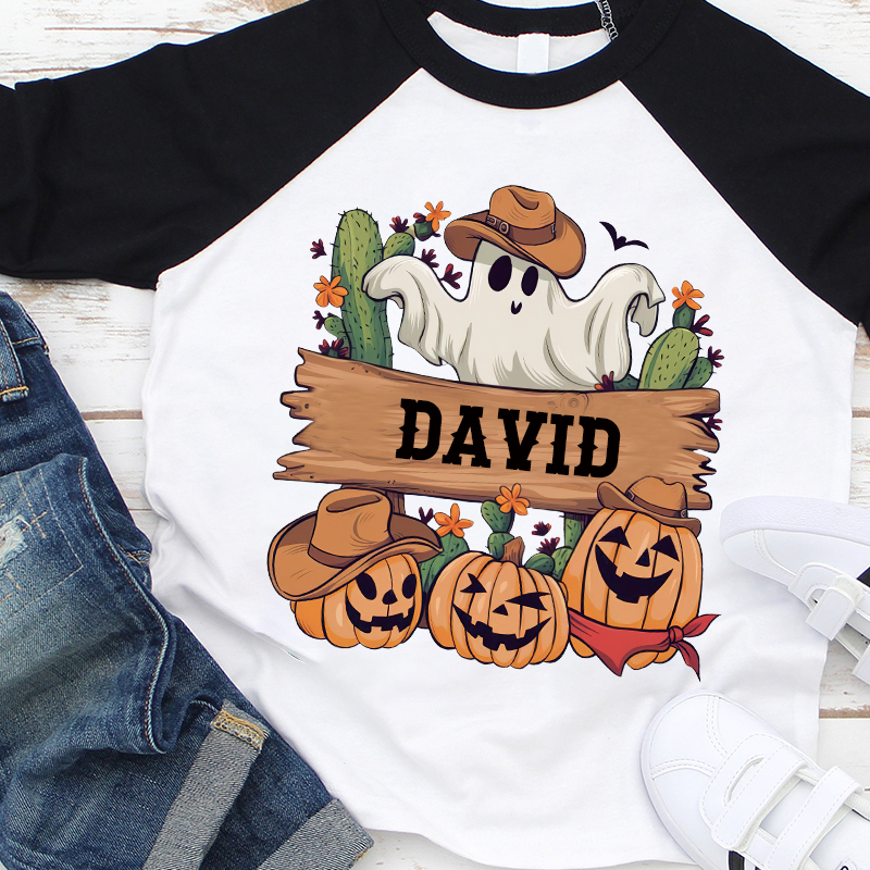 Personalized Kids Halloween Long Sleeves Shirt| Cloth12457