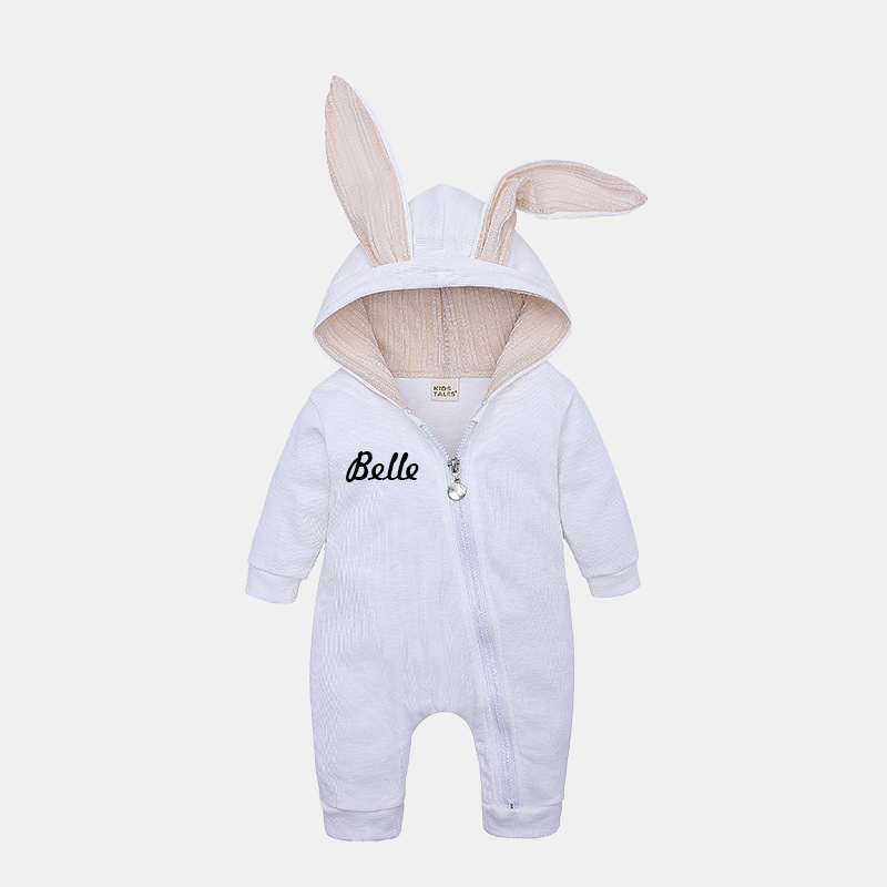 [Copy]Personalized Kids Bunny Long Eared Hoodie Romper Jumpsuit| Cloth76