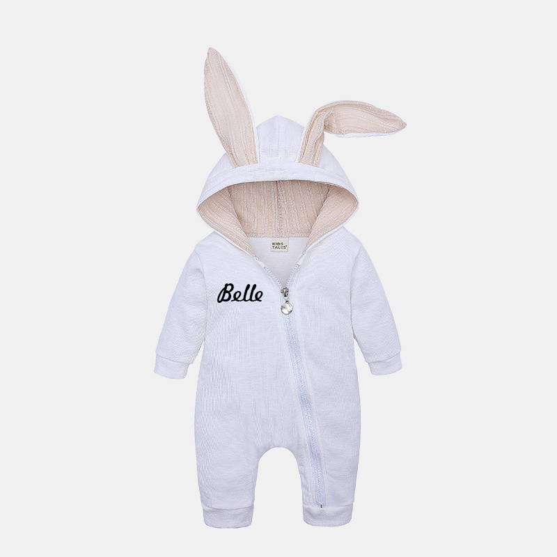 [Copy]Personalized Kids Bunny Long Eared Hoodie Romper Jumpsuit| Cloth76