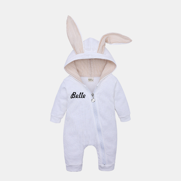[Copy]Personalized Kids Bunny Long Eared Hoodie Romper Jumpsuit| Cloth76