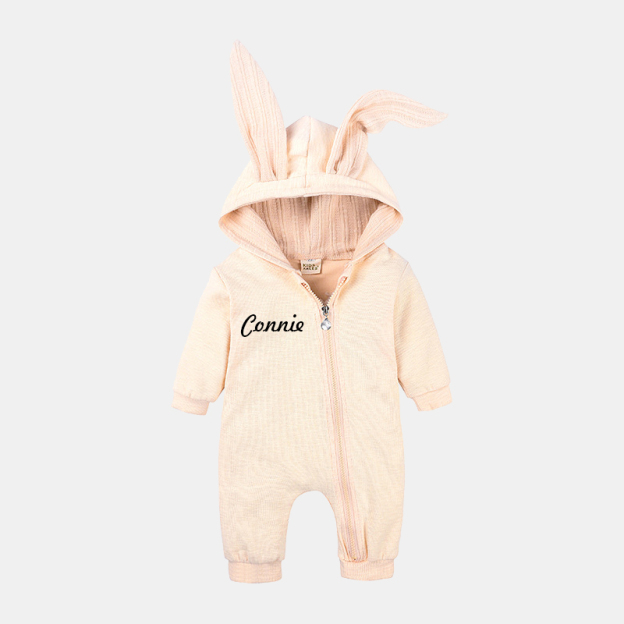 [Copy]Personalized Kids Bunny Long Eared Hoodie Romper Jumpsuit| Cloth76