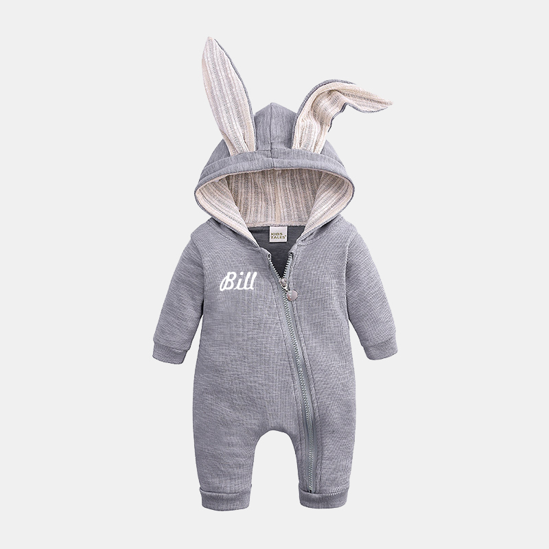 [Copy]Personalized Kids Bunny Long Eared Hoodie Romper Jumpsuit| Cloth76