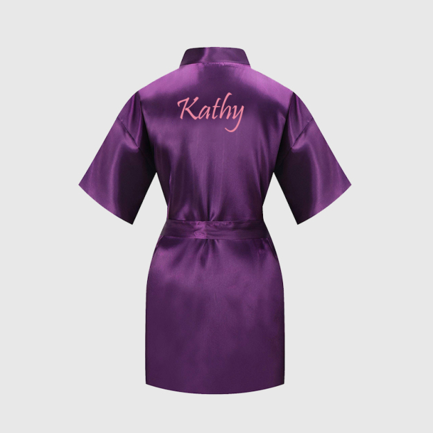 Personalized Girls Birthday Party Silk Robe| Cloth159