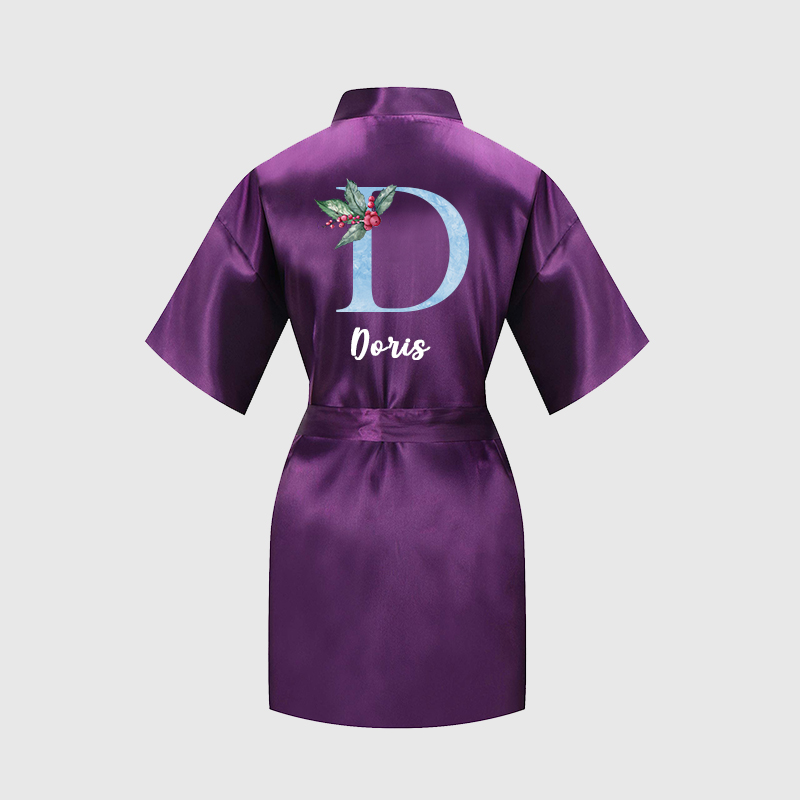 Personalized Girls Xmas Party Silk Robe| Cloth209