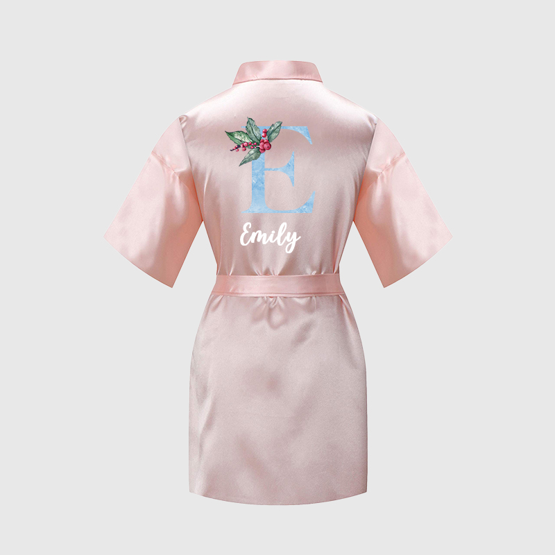 Personalized Girls Xmas Party Silk Robe| Cloth209