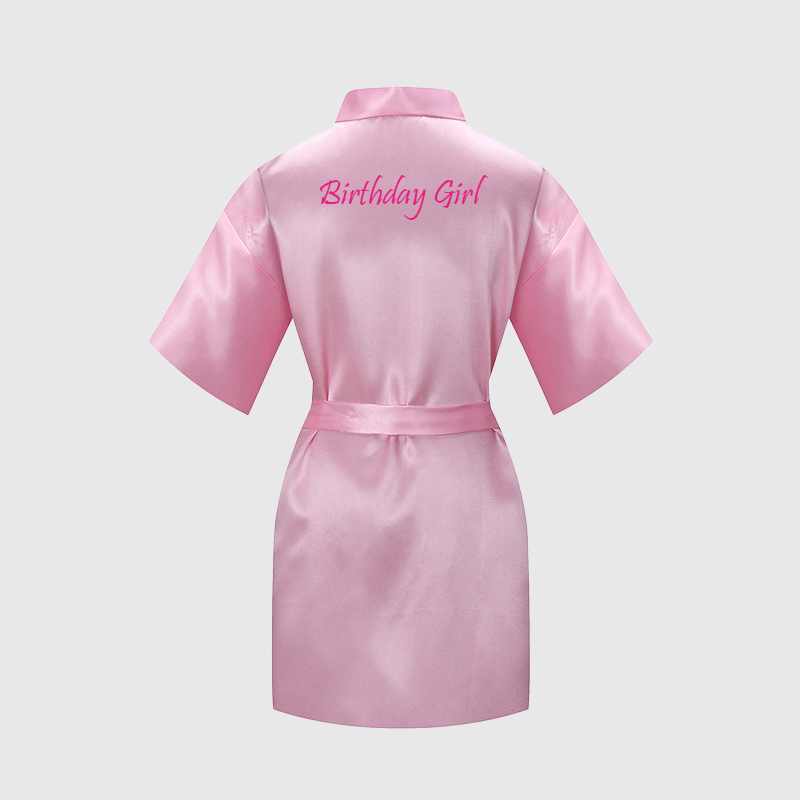 Personalized Girls Birthday Party Silk Robe| Cloth159