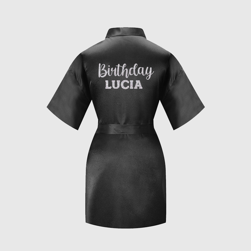 Personalized Girls Birthday Party Silk Robe| Cloth163