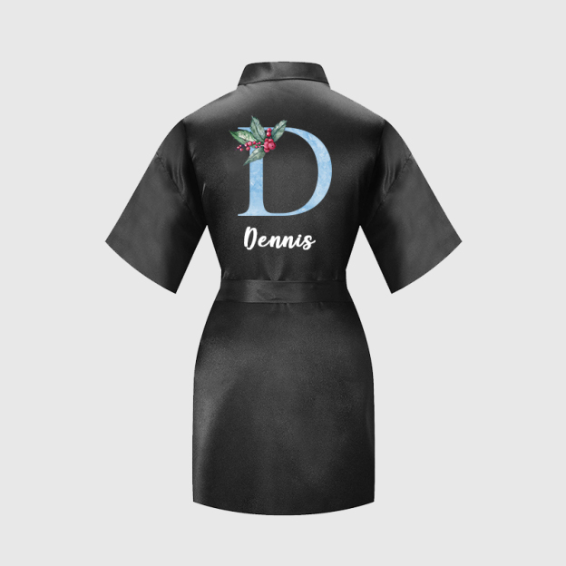 Personalized Girls Xmas Party Silk Robe| Cloth209