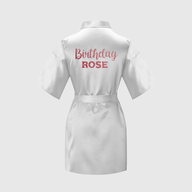 Personalized Girls Birthday Party Silk Robe| Cloth163