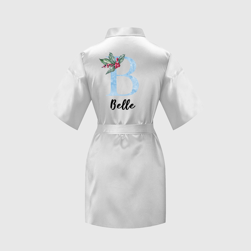 Personalized Girls Xmas Party Silk Robe| Cloth209
