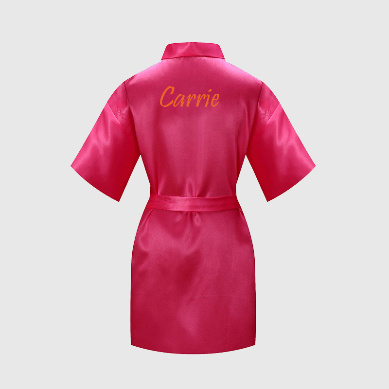 Personalized Girls Birthday Party Silk Robe| Cloth159