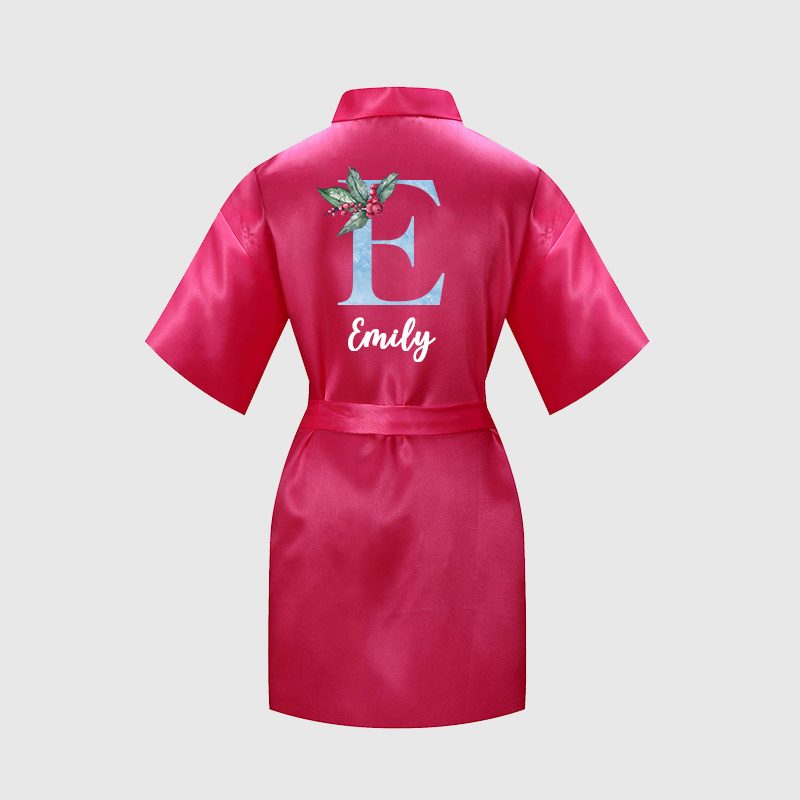 Personalized Girls Xmas Party Silk Robe| Cloth209