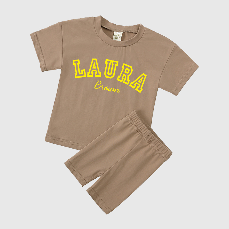 Personalized Kids Name Toddler shorts Set| Cloth151