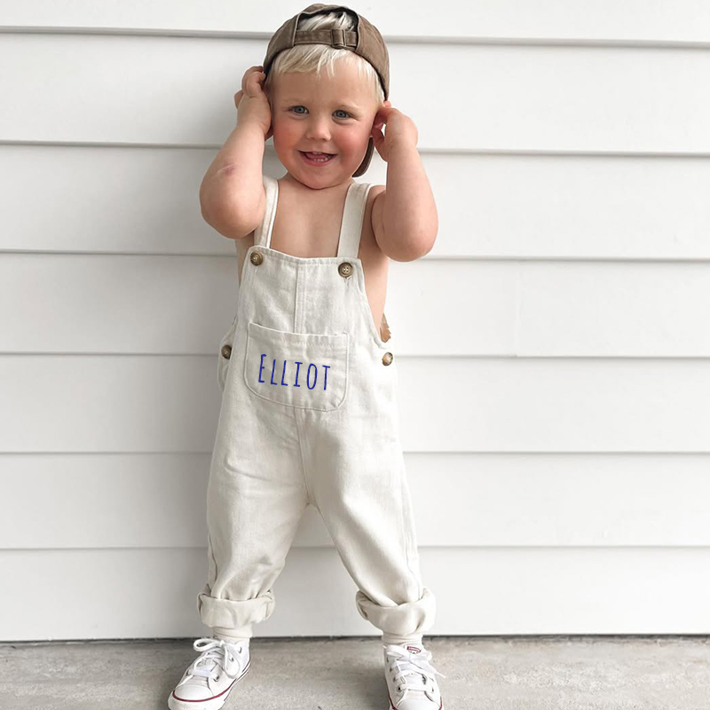 Personalized Kids Oversized Denim Loose Overalls| Pants10