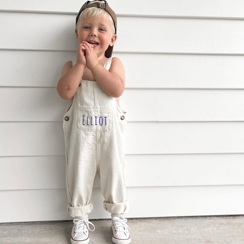 Personalized Kids Oversized Denim Loose Overalls| Pants10