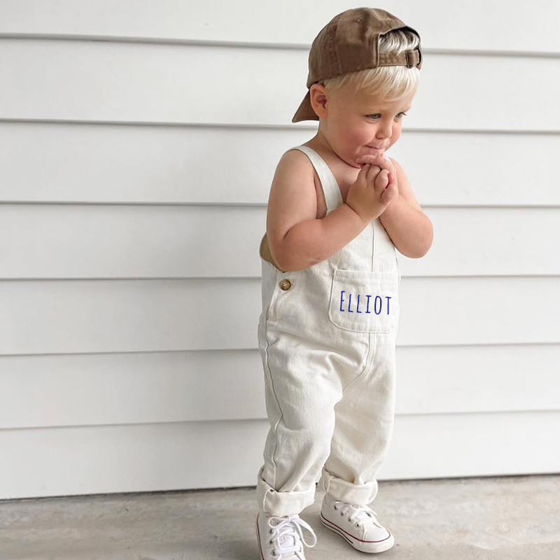 Personalized Kids Oversized Denim Loose Overalls| Pants10