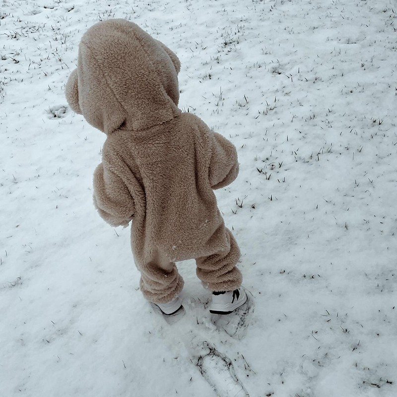   Personalized Baby Warm Winter Fleece  Embroidered Jumpsuits| BBCloth75