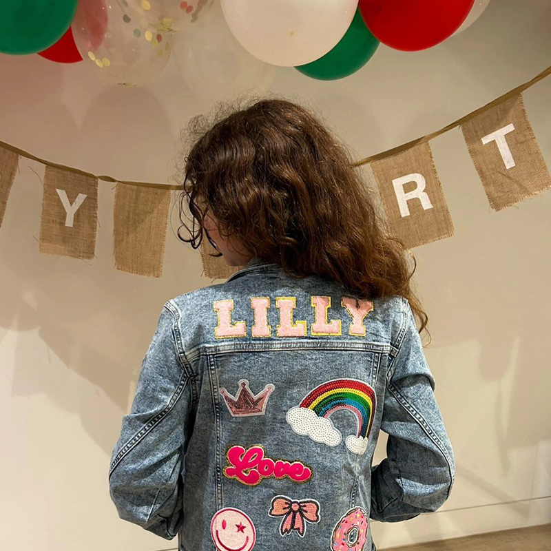 Personalized Kids Denim Patch Jacket| Cloth178