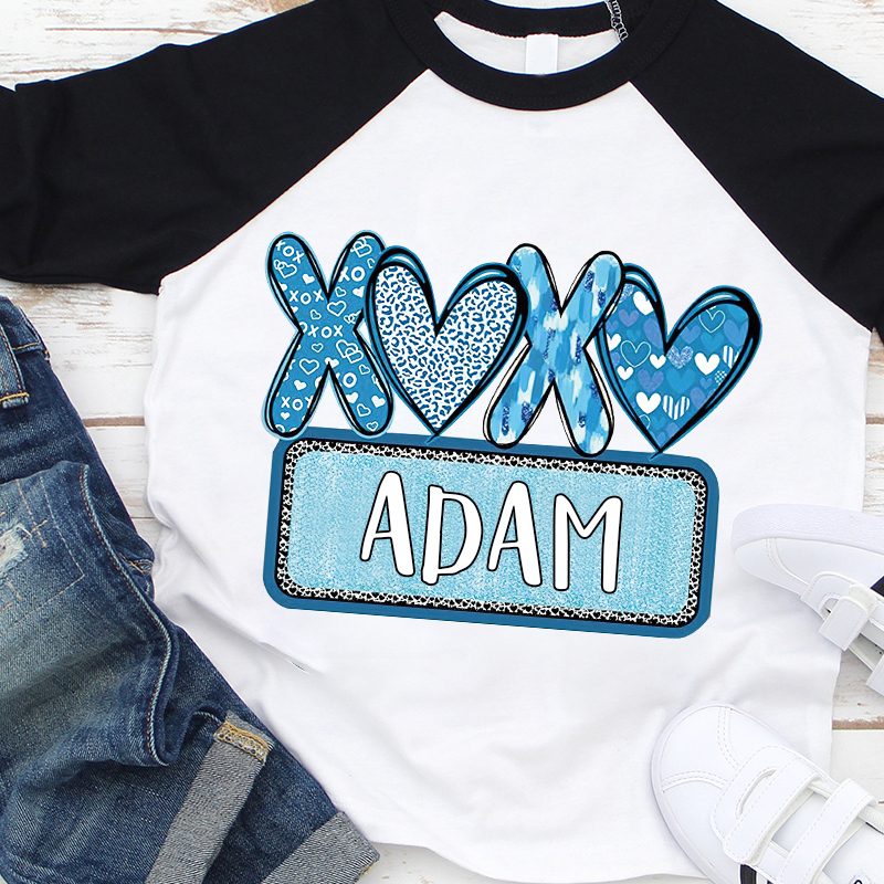 Personalized Kid Valentine's Day XOXO Long Sleeves Shirt| Cloth12428