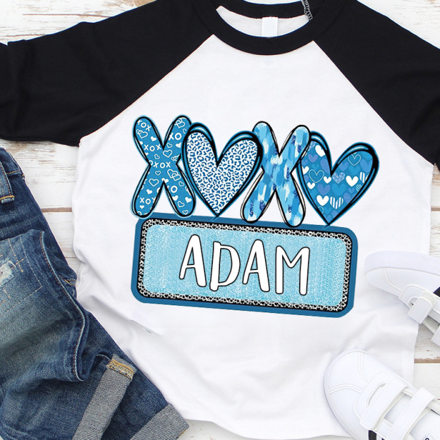 Personalized Kid Valentine's Day XOXO Long Sleeves Shirt| Cloth12428
