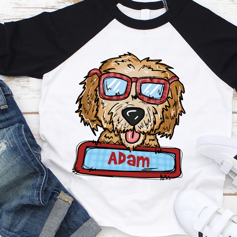 Personalized Kid Valentine's Day Goldendoodle Long Sleeves Shirt| Cloth12427