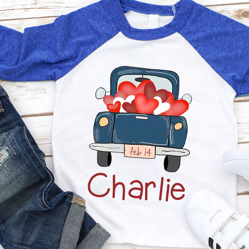 Personalized Kids Valentine Long Sleeves Shirt| Cloth12426
