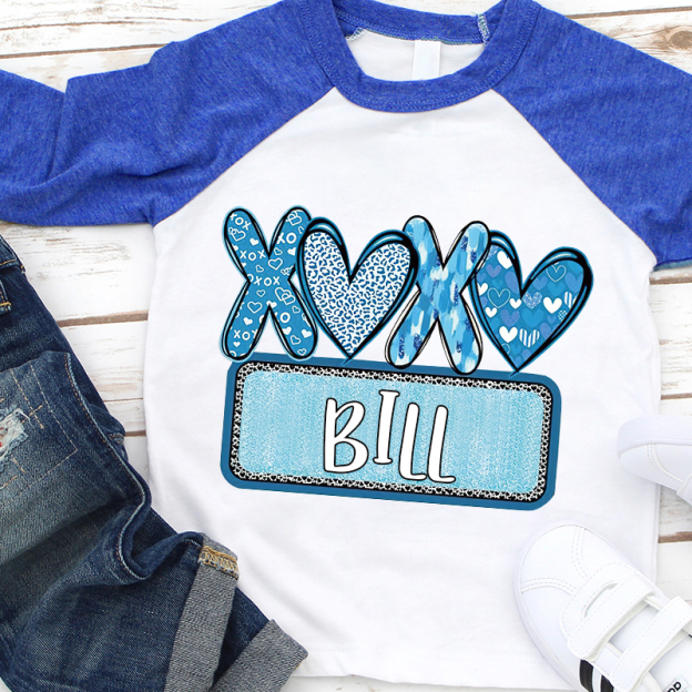 Personalized Kid Valentine's Day XOXO Long Sleeves Shirt| Cloth12428