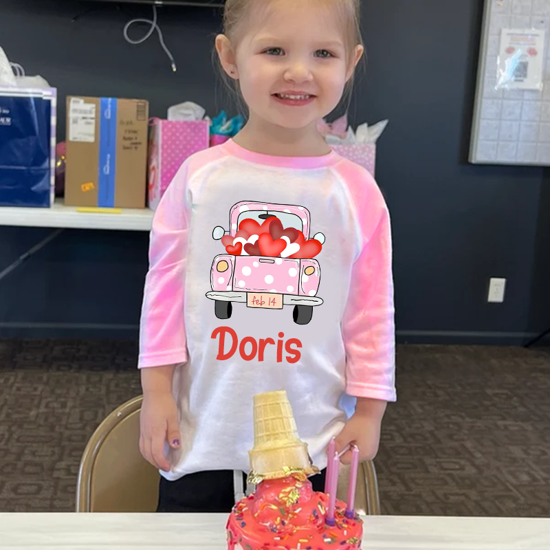 Personalized Kids Valentine Long Sleeves Shirt| Cloth12426