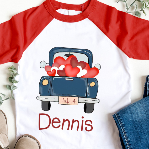 Personalized Kids Valentine Long Sleeves Shirt| Cloth12426