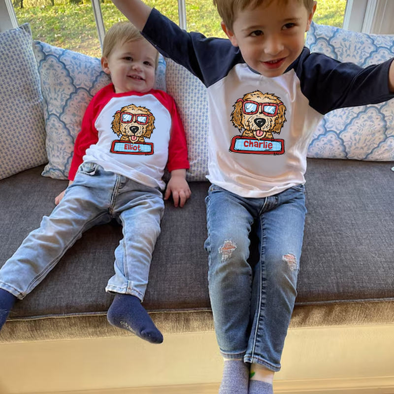 Personalized Kid Valentine's Day Goldendoodle Long Sleeves Shirt| Cloth12427