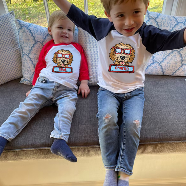 Personalized Kid Valentine's Day Goldendoodle Long Sleeves Shirt| Cloth12427