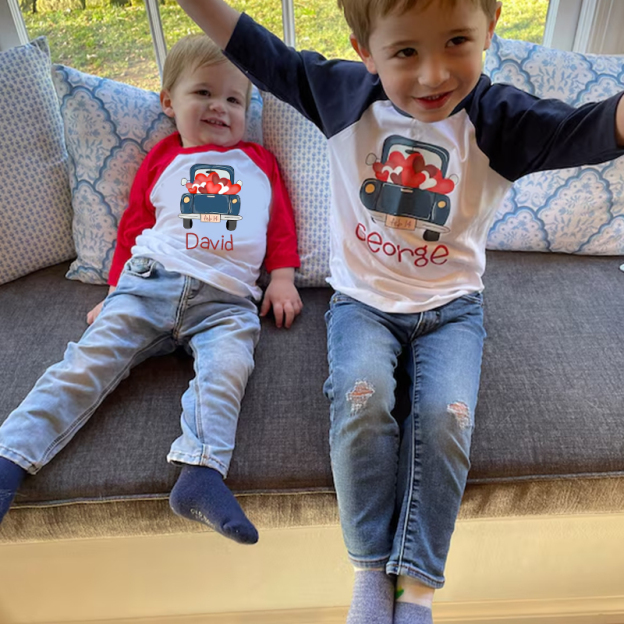 Personalized Kids Valentine Long Sleeves Shirt| Cloth12426