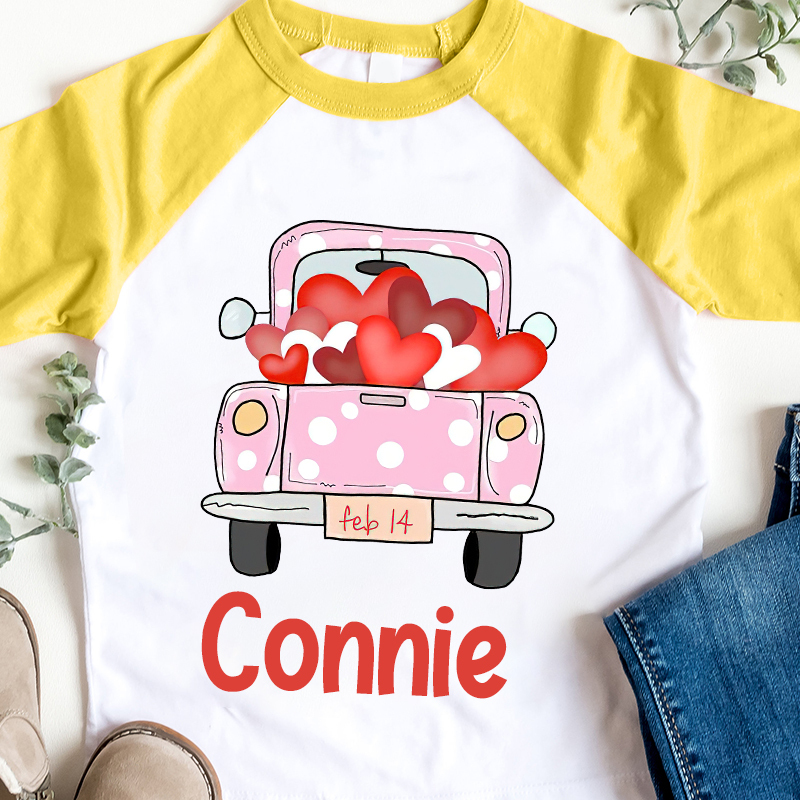 Personalized Kids Valentine Long Sleeves Shirt| Cloth12426